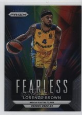 2023-24 Panini Prizm Turkish Airlines EuroLeague Fearless Lorenzo Brown #4 14dq