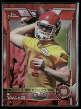 2015 Topps Chrome Orange Refractor Bo Wallace #188 Kansas City Chiefs