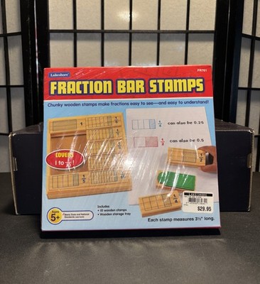 Lakeshore Learning Fraction Bar Stamps With Tray / Ages 5+ / SEALED / NIB