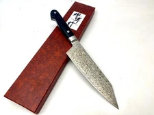 Sakai Takayuki (Osaka Japan)  coreless damascus "KENGATA  SANTOKU" 160mm New.