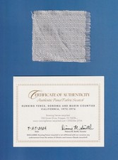 Christo & Jeanne-Claude fabric sample "Running Fence" original fabric 7x7 cm