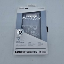 Tech21 Samsung Galaxy S10 Protective Case Evo Check Shark Blue Antimicrobial