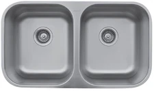 Karran USA U-5050 U Series 31-1/2" Undermount Double Basin - Stainless Steel