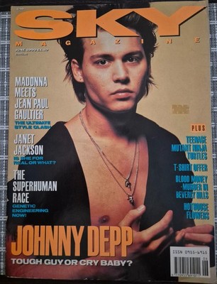 Sky Magazine June 1990 Johnny Depp Madonna Gaultier Janet Jackson
