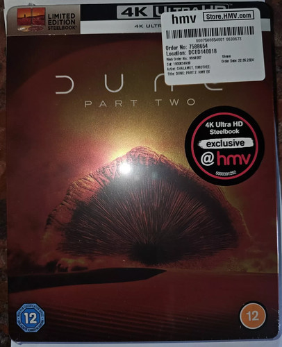 DUNE PART ONE & TWO 4K & BluRay LIMITED EDITION STEELBOOKS NEW RARE OOP/OOS - Picture 13 of 14
