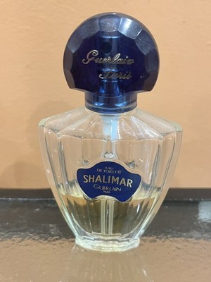 Vintage Shalimar by Guerlain Paris Eau de Toilette Spray with Blue Top