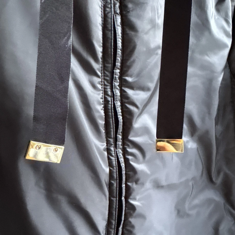 Max Mara The Cube Black Hooded Jacket 2529486024GREENH 42 Waterproof Cameluxe - Image 4 of 4