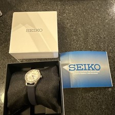 Seiko Core Quartz Crystal Silver Dial Ladies Watch SUR385P2 New