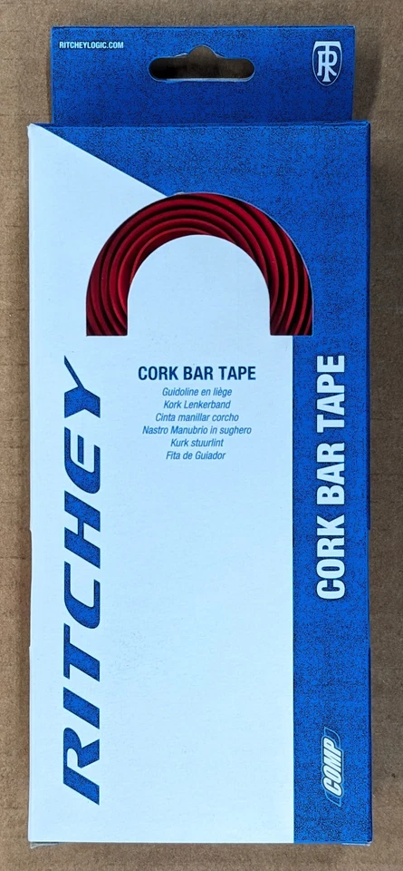 Ritchey Comp Cork Bar Tape Handlebar Wrap RED - Image 3 of 4