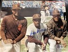 Roberto Sandy Alomar Jr & Sr signed 1989 Padres 8x10 photo BAS Beckett Letter