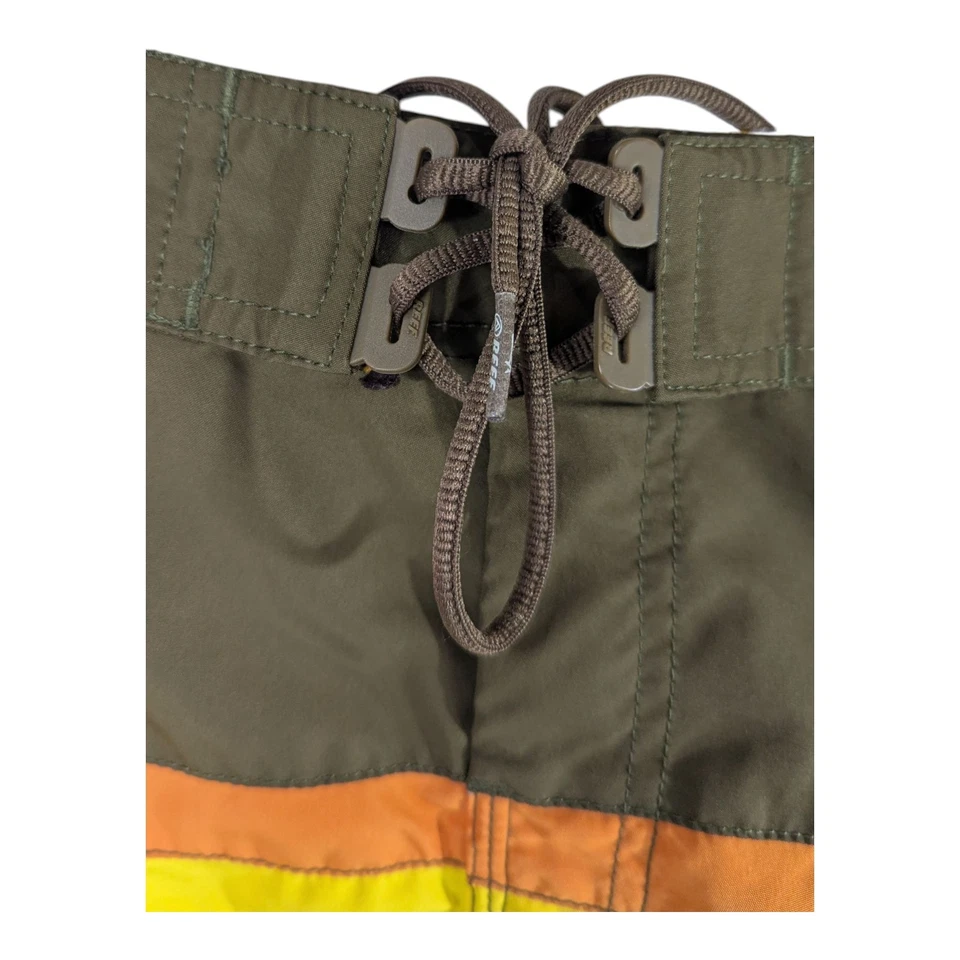 Pantalones Cortos de Tabla REEF Floral Amarillo Marrón Dorado Para Hombre 33 Brasil Años 90 Surf Natación Foto 4 de 4