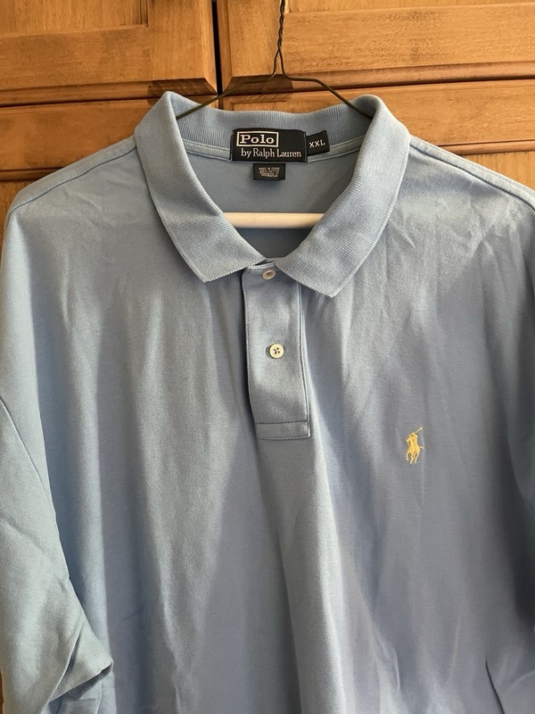 MEN’S POLO BY RALPH LAUREN BLUE SHORT SLEEVE POLO, SZ XXL