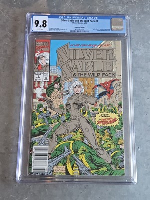SILVER SABLE & The Wild Pack #1 Foil cover 1992 - CGC 9.8 -  RARE NEWSSTAND 