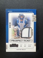 2021 Panini Contenders Prospect Ticket Jersey #PTJ-AW Austin Wells (MEM, RC)