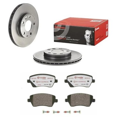 2x Brembo Front Brake Discs & Pads Fits Renault Duster Kaptur Megane Terrano
