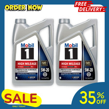 (2 pack) Mobil 1 High Mileage Full Synthetic Motor Oil 5W-20, 5 Quart 44.75 per gallon