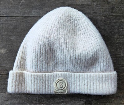 Bogner 100% Wool Ribbed Beanie Cap - Cream