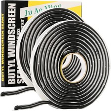 ZOOFOX 2 Pack Butyl Seal Tape, 3/8" x 15 Feet Black Rubber Sealant