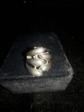 Vint Sterling Silver 925 Five 5 Leaping Dolphins Statement Ring-Sz Approx 7.5-8