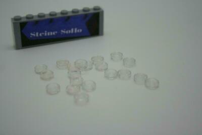 Lego (c) 10x Rundfliese - 1x1 klar transparent - 98138 - tile round clear