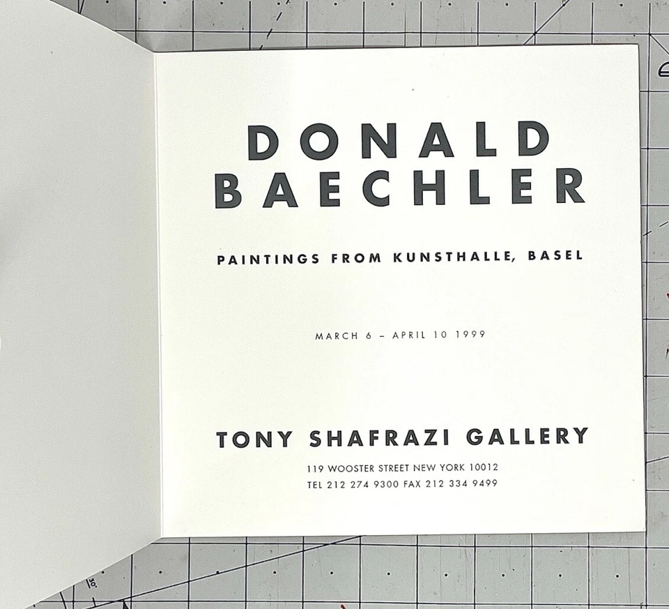 Cartão de anúncio de arte 1999 Donald Baechler (1956-2022) - Imagem 2 de 4