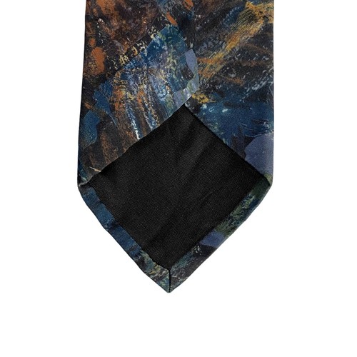 #7885 HandCrafted Splashes of Color Mens Skinny Necktie - Picture 3 of 4