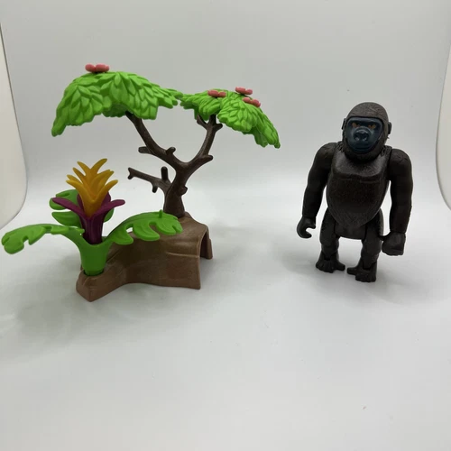 Vintage 1998 Playmobil Silverback Gorilla Tree Set 3039 Complete