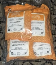 Bamboo Charcoal Bags With Hooks Set Of 12-200 Gram Orange Pouches New