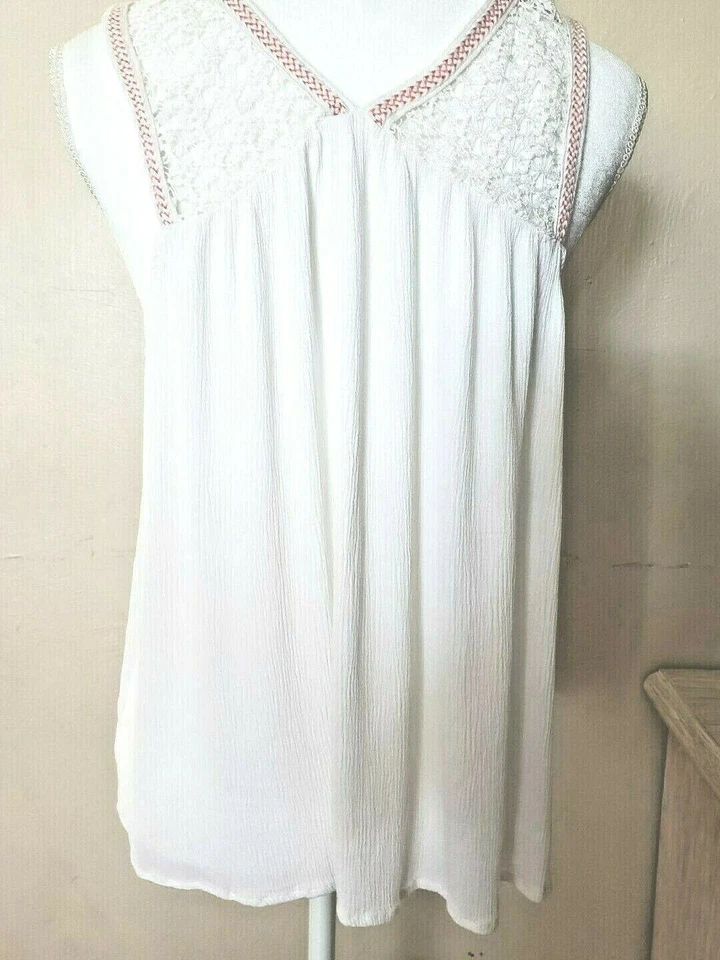  Camiseta sin mangas Xhilaration Jr con aroma a crochet XL 14-16 Foto 4 de 4