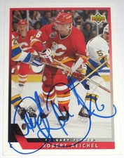 ROBERT REICHEL SIGNED UPPER DECK CALGARY FLAMES CARD AUTOGRAPH AUTO!!