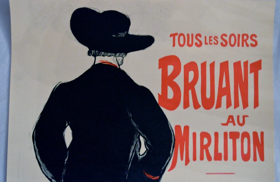 HENRI DE TOULOUSE-LAUTREC BRUANT AU MIRLITON HAND PULLED LITHOGRAPH SIGNED W/COA - Imagem 2 de 4