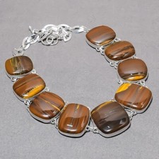 Iron Tiger's Eye Gemstone Handmade Fashion Ethnic Jewelry Necklace 18" SR 6876