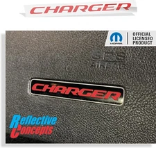 CHARGER Dash Emblem Lettering Overlay Decal Sticker for 2015-2023 Dodge Charger