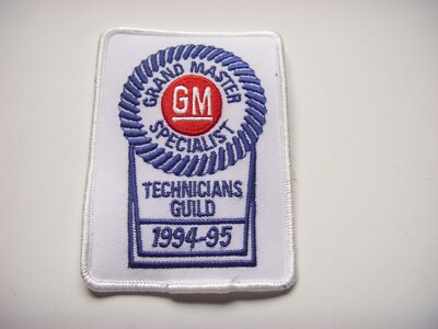 1994-95 GENERAL MOTORS GM TECHNICIAN GUILD EMBROIDERED PATCH FREE DOMESTIC SHIPG