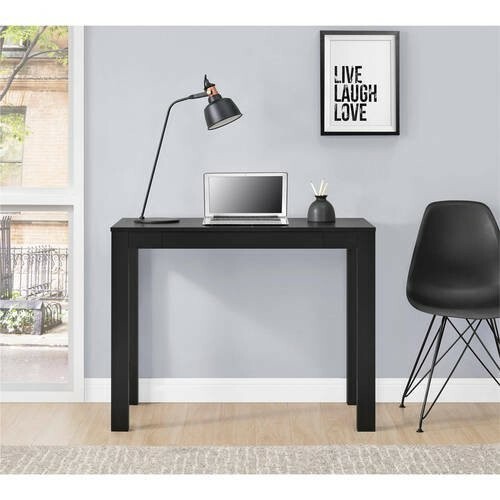 Home Parsons Desk With Drawer Black Ameriwood For Sale Online