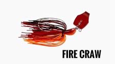 3 Custom Made - One 3/8 & TWO 1/2 Oz JawJacker bladed jig - Fire Craw