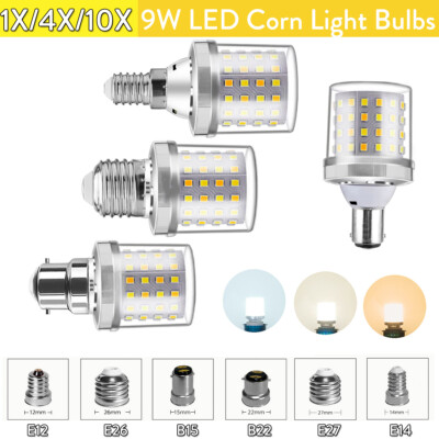 9w Led Corn Light Bulb E27 E14 B22 No/flicker Lights Warm White E26/e27 E12 120v