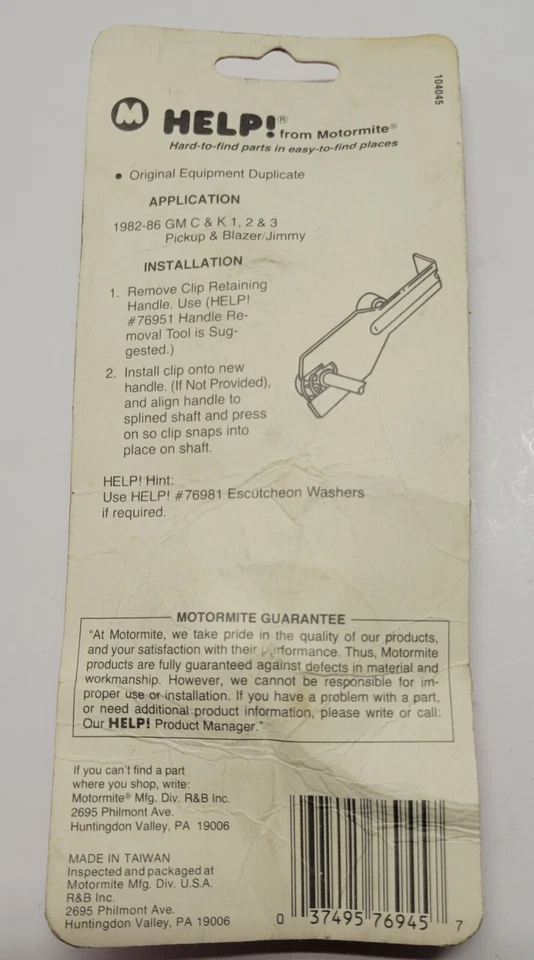 Manivela(s) para janela Dorman 76945 REA para 1990-2002 Chevy Kodiak GMC Topkick - Imagem 4 de 4