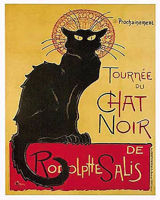 Le Chat Noir Poster Black Cat Famous French Cabaret Troupe 24x36new Ebay
