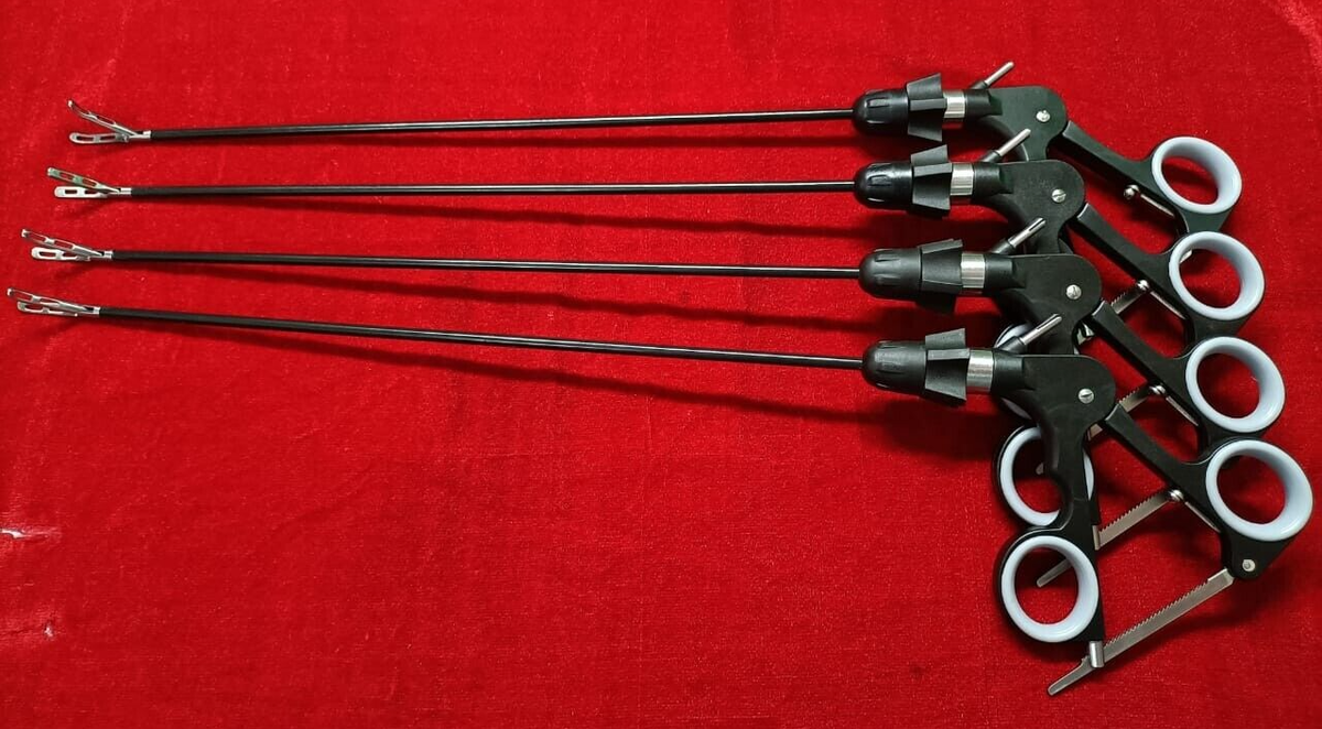 Kit D'entraînement Laparoscopique 4 Pièces 5mmx330mm Réutilisable - Qualité Médicale Acier Inox