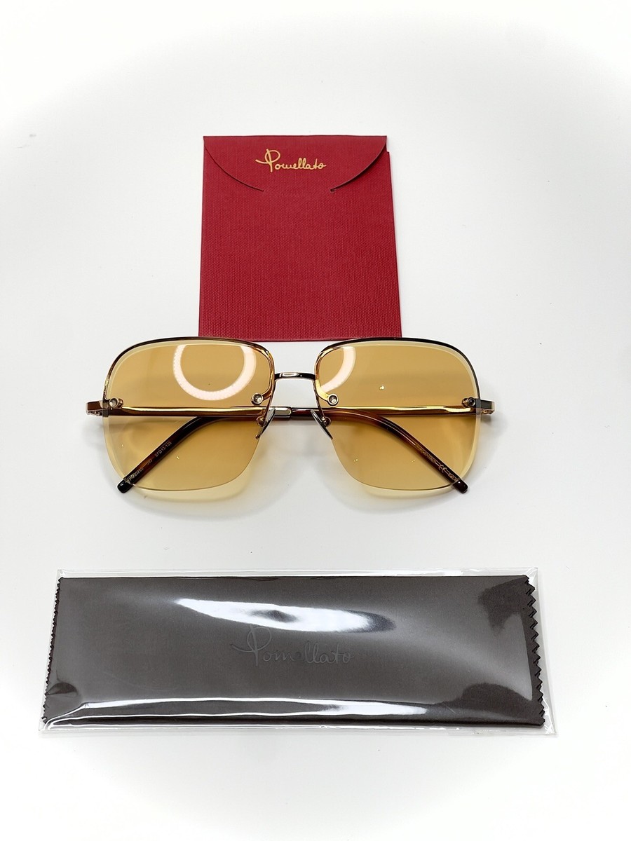 $300 NEW POMALLETO PM 0028S 003 GOLD HAVANA AUTHENTIC  display picture 2