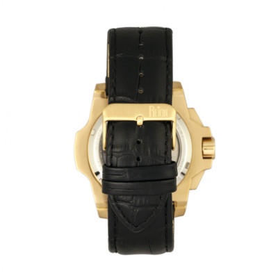 Reign Commodus Automatic Skeleton Dial Black Leather Gold  display picture 1