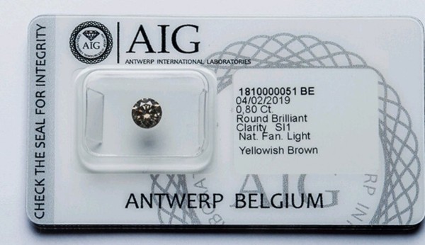 Diamantes naturales certificados (AIG) 0'8 Carat