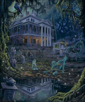 Haunted Mansion Disney Fine James Crouch Signed Ltd Ed 195 Dearly