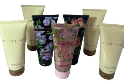 7 pc Assorted  Ellen Tracy Body Lotion Shower Gel 3.4 oz ea Womens  (QQ)