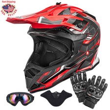 Helmet Dirt Dot Atv Bike Motorcycle Adult Motocross Off-Road Youth Utv Face