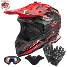 Helmet Dirt DOT ATV Bike Motorcycle Adult Motocross Off-Road Youth UTV Face