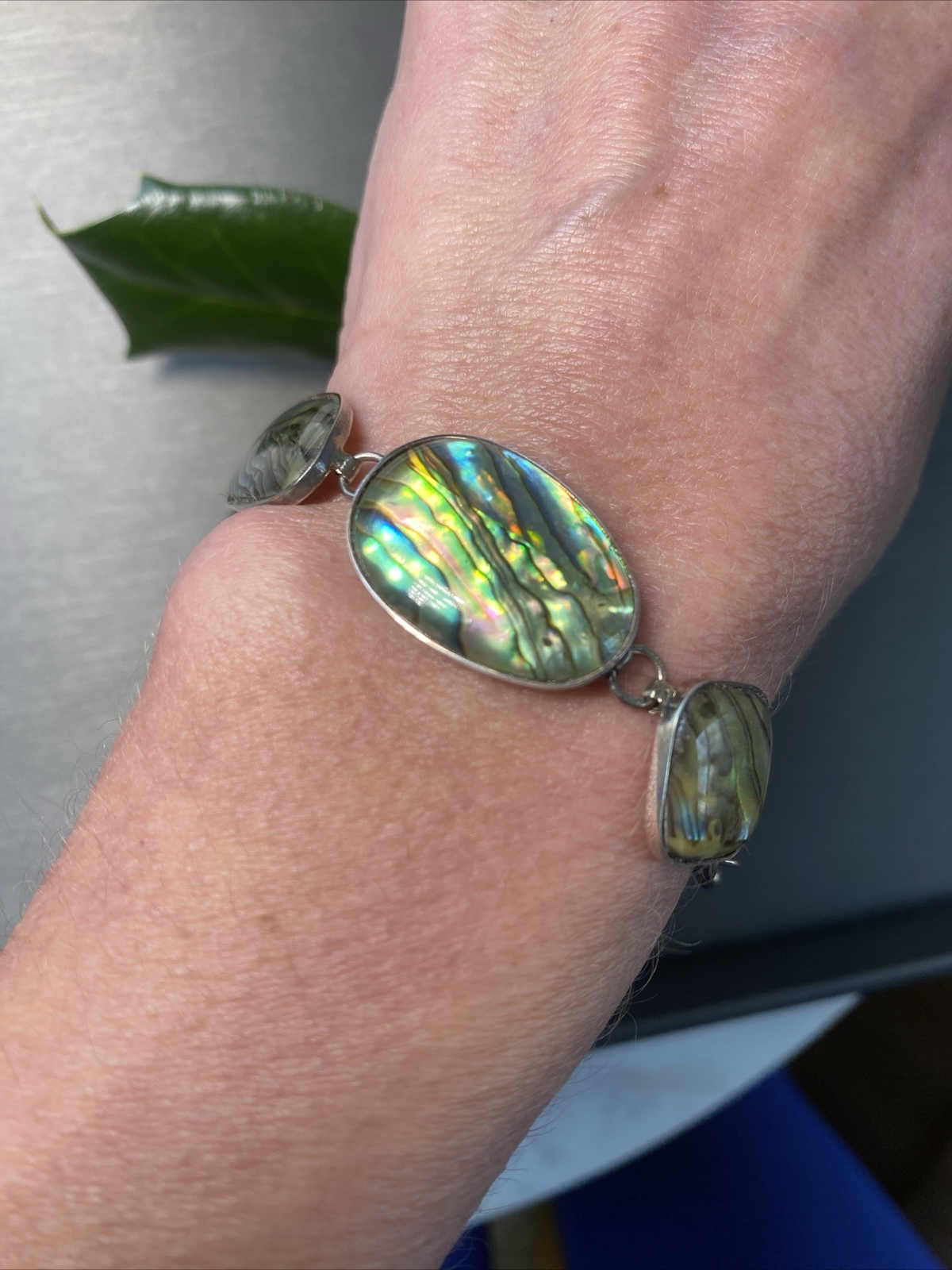 Sterling Silver Natural Abalone Shell Mermaid-cor… - image 8