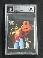 HONKY TONK MAN 1988 QUAKER DIPPS WWF SIGNED AUTOGRAPHED CARD BAS AUTHENTIC