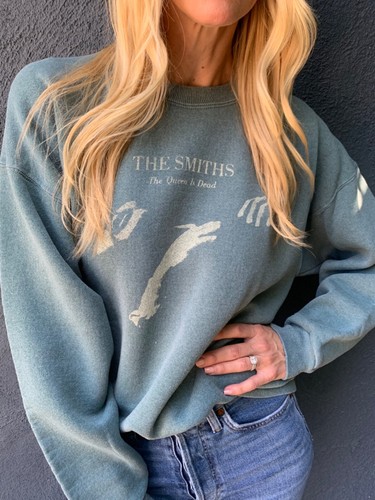90s TRUE VINTAGE SWEATSHIRT W/ THE SMITHS GRAPHIC MEN SZ L MORRISSEY - 第 1/15 張圖片